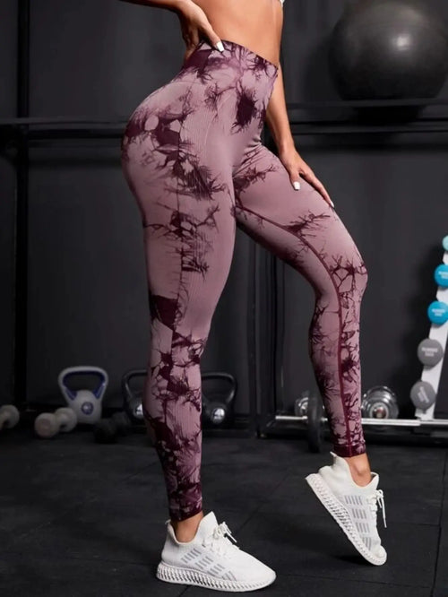 Seamless High Waist Leggings Women Tie Dye Leggings Fitness Sports