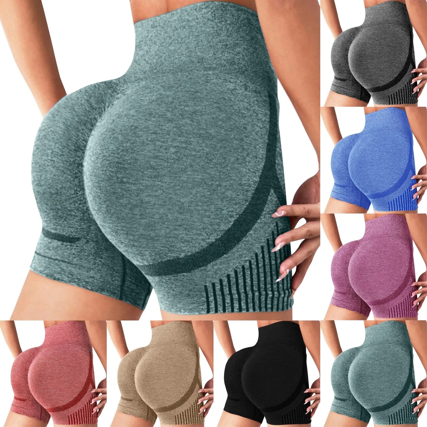 Women Yoga Shorts High Waist Workout Shorts Fitness Yoga Lift Butt