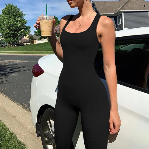 Pencil Jumpsuit Women's All-Season Casual Fitness Sports Jumpsuit