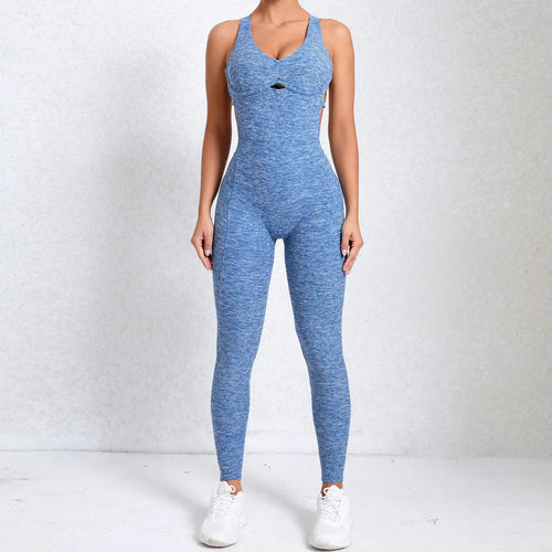 New Nylon Pad Women Yoga Set Rompers One Piece Jumpsuit Gym Exercise