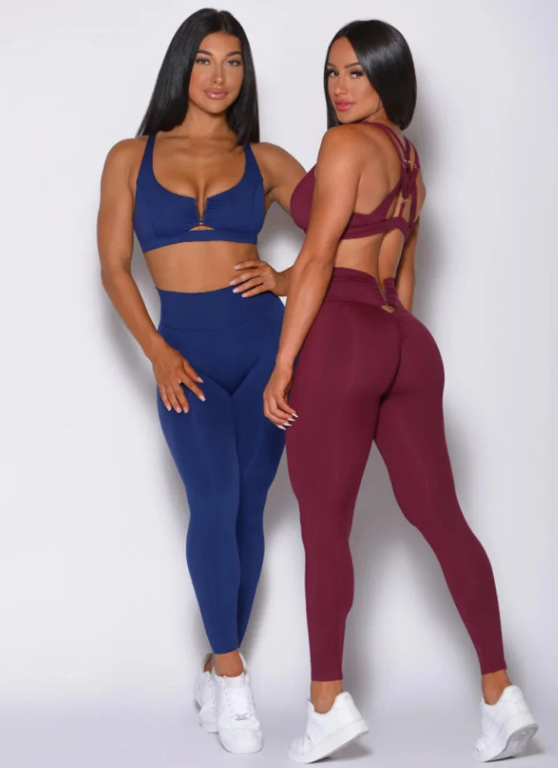 Yoga Set 2pcs Seamless Women Sportswear Workout Clothes Athletic Wear